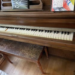 Piano   To Good Home Free With Bench 