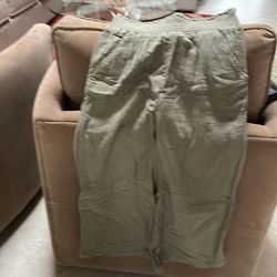 Cotton gauze summer pants size Medium