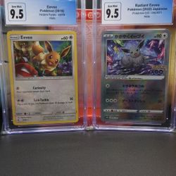Eevee CGC Gem Mint 10 Two Card Lot