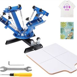 VEVOR Screen Printing Press 4 Color 1 Station Screen Printing Machine