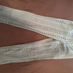 Eyelet Lace Statement Trousers 