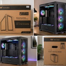 Thermaltake Full Tower PC Case ARGB Tempered Glass E-ATX New