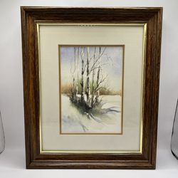 Original Watercolor Painting Impressionist Landscape-Signed S Ashby