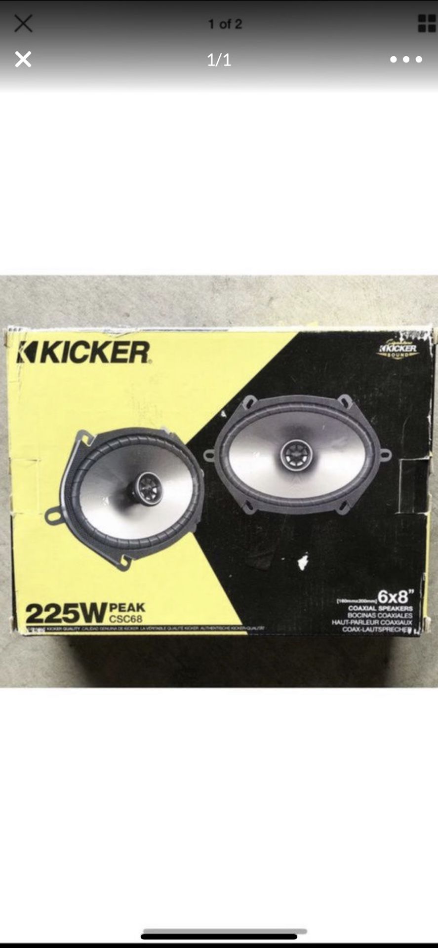 NEW Kicker CS Series 43CSC684 6"X8" 4-Ohm 75 Watt Rms Speakers