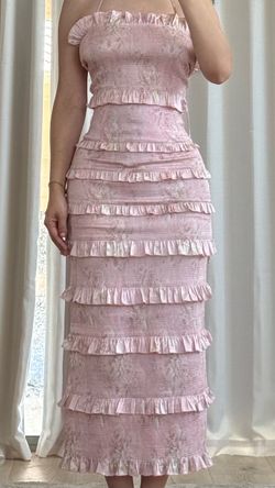 V. Chapman The Lily Dress in Light Pink Tapestry Rose
