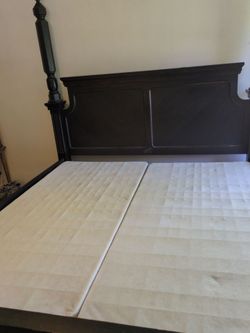 King Bed and box spring with matching dresser.