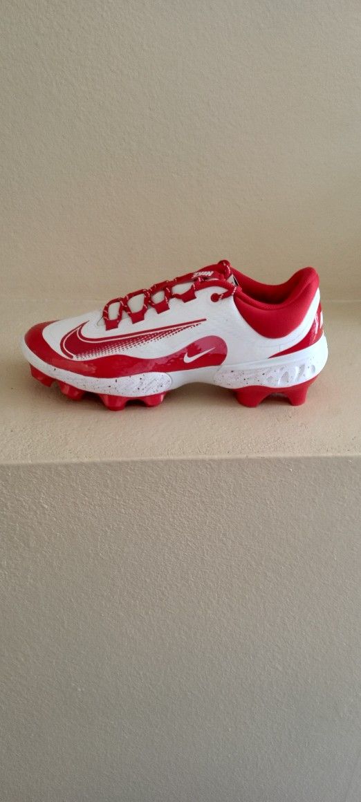 Nike Alpha Huarache Elite 4 Low MCS Baseball Cleats Red/White Size 10.5