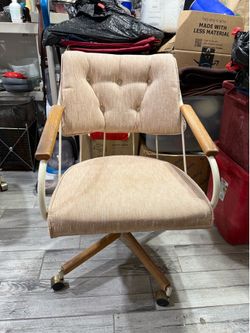 Mid Century Modern Caster Swivel Tilt Armchair
