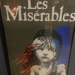 Vintage Les Miserables Poster London Printed by Dewynters 1986 Framed