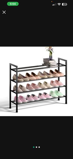 4-Tier Expandable Shoe Rack for Closet R(14)