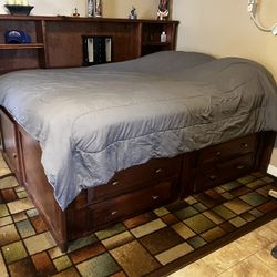 Queen Size Bed– Includes Drawers, Storage Under The Bed