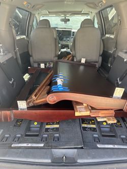 Free full size bed headboard, baseboard and frame