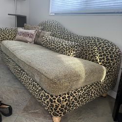 Leopard Print Chaise Lounge 