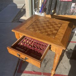 Chess Table With Pieces