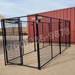 14x5x6 Extra Large Outdoor Welded Wire Dog Kennel Playpen 1 3/8 Pole 8 Gauge Mesh 