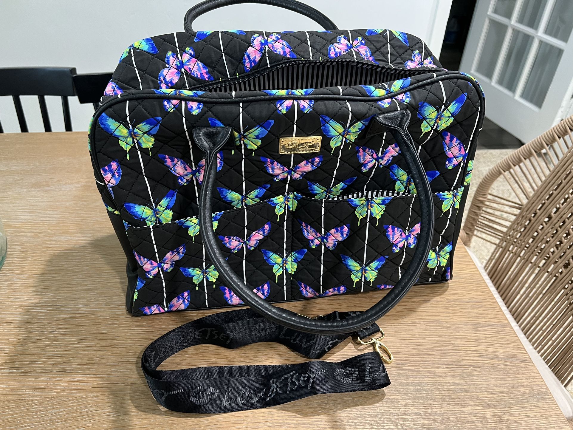 Betsy Johnson Butterfly Weekender Bag