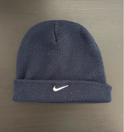 Nike Navy Blue Cuffed Beanie Hat