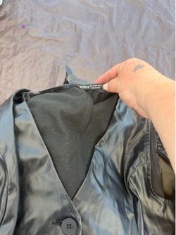 Lather vest black