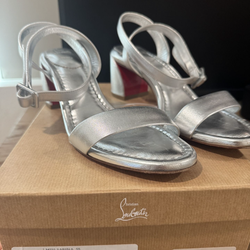 Louboitin silver heels