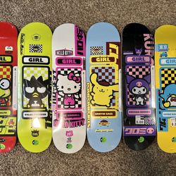 Hello Kitty & Friends Tokyo Speed Girl Skateboard Deck Collection