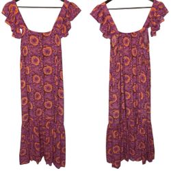 House Of Harlow 1960 Women’s Pink Floral Midi Dress Small