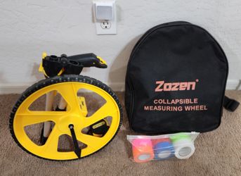 Zozen Mechanical Collapsible Measuring Wheel w/ Carrying Bag & 6 Rolls of Tape