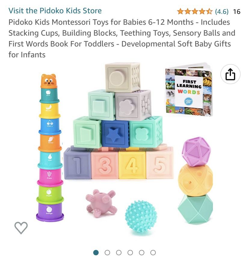 Pidoko Kids Montessori Toys For Babies 6-12 Months