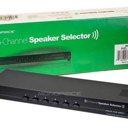 Monoprice 6-Channel Speaker Selector - Black With Impedance Matching Protection, Up To 140W Per Ch. Perfect for Home Theater Audio