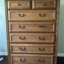 brown solid wood dresser 