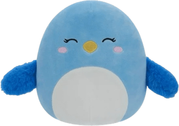 Squishmallows Official 8 inch Bebe the Blue Bird with Bunny Ears