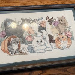 Vintage Cats Cross Stitch 