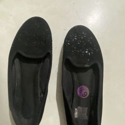 Black Sparkly Flats – Size 6.5 – Gently Worn – $10