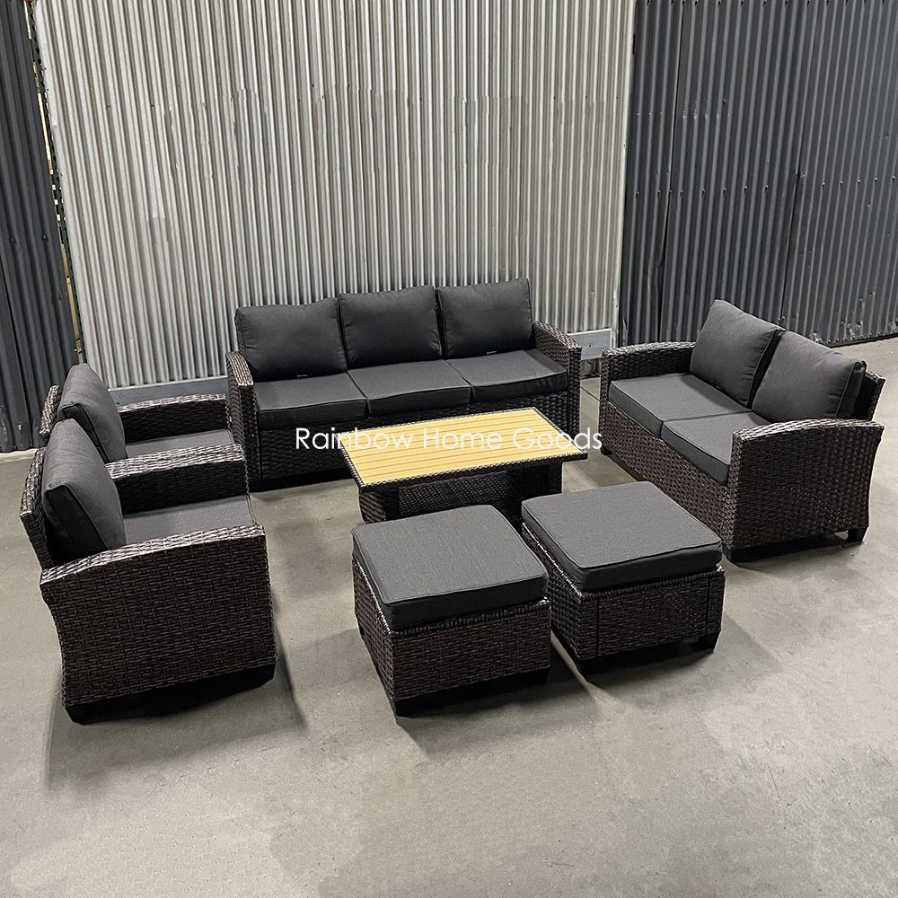 9-Seater Outdoor Patio Sectional Couch Set