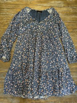 HATCH maternity dress in navy floral pattern