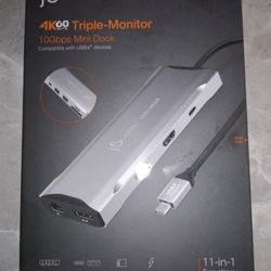 J5 Create 4K60 Triple-Monitor 10 Gbps Mini Dock