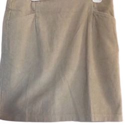 VINTAGE EDDIE BAUER Skirt Corduroy 100% Cotton Khaki Pockets Plus Size 18 EUC