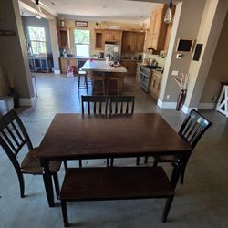 Kitchen table with bench