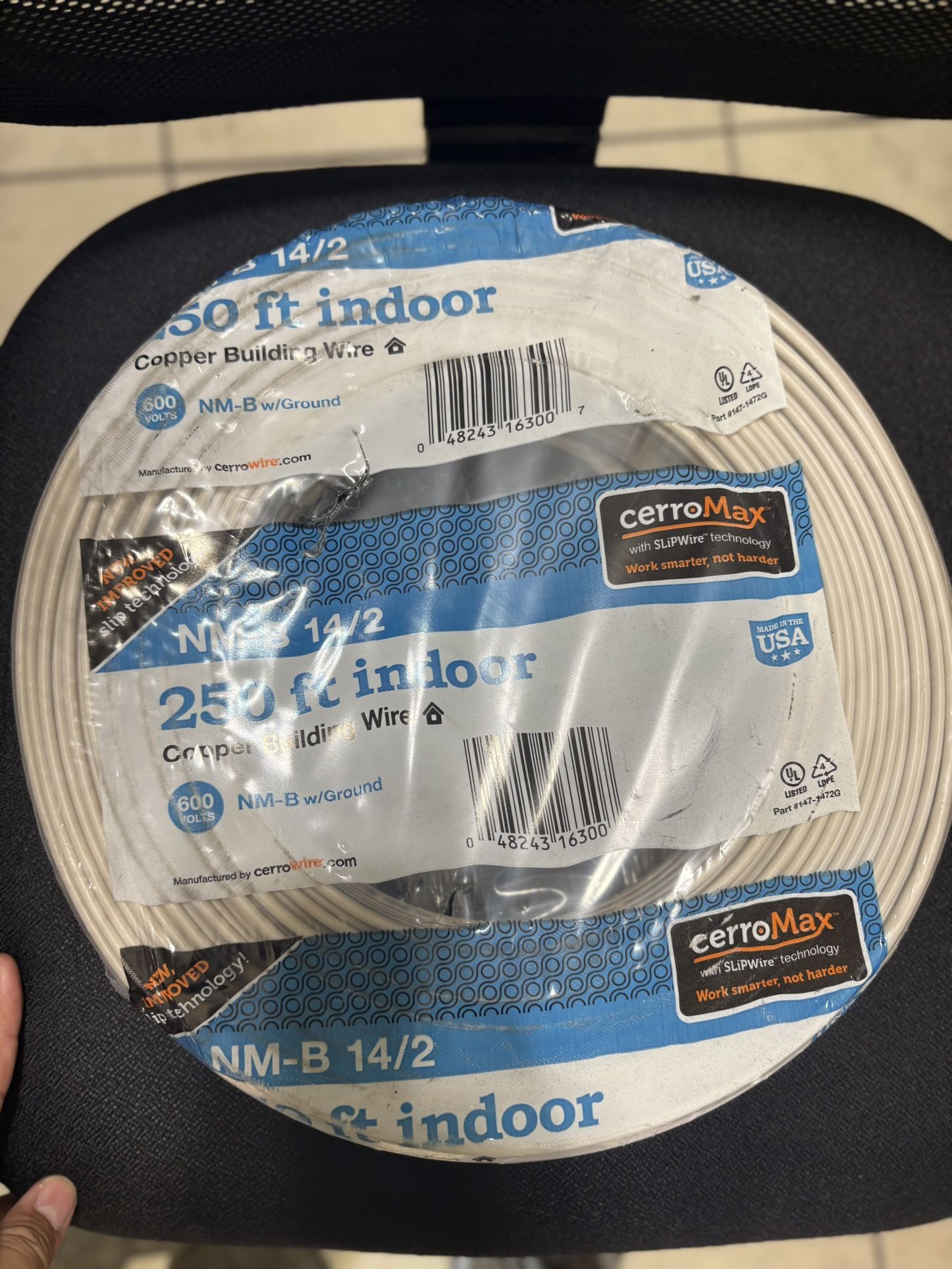 CerroMax 250 ft. 14/2 Romex SIMpull Solid NM-B W/G Wire