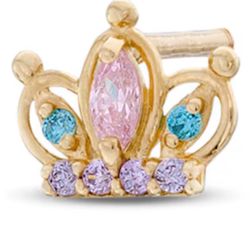 Real Gold, Jeweled Earrings 
