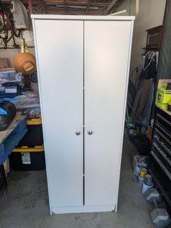 White storage cabinet