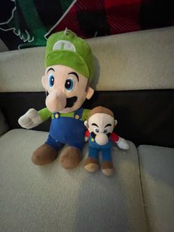 Luigi and Mario Plush Toy Set