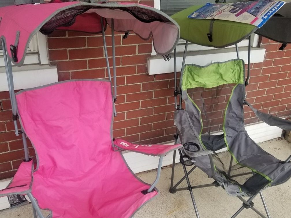 2  Canopy folding chairs