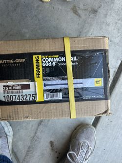 A box of 6 inch common nails