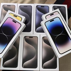 Unlock Apple iPhone 15 pro max $1300 or 15 Pro $1200 Or iPhone 14 pro max $1200 Or 14 Pro $1100 Sealed with apple receipt I can meet you today