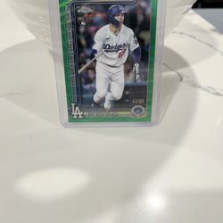 2023 Topps Chrome Dalton Rushing RC Green Refractor /99 #42 – Dodgers Rookie
