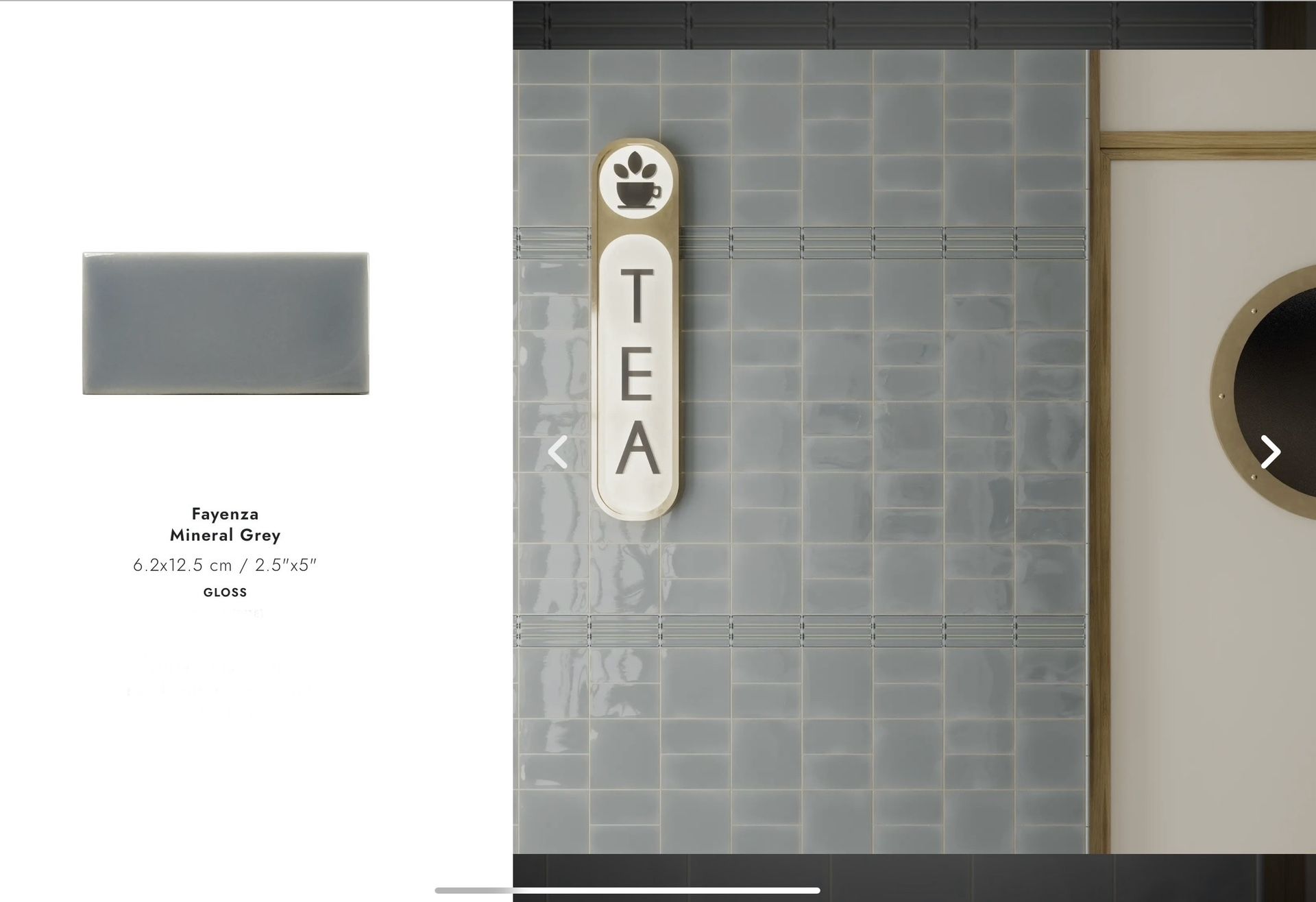 WOW Fayenza Mineral Gray 2.5x5 Glossy Tile 100 SF, $779 (350+ SF Available)