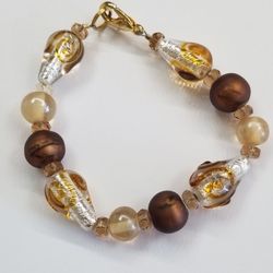 Multi Colored Glass Bead Bracelet 