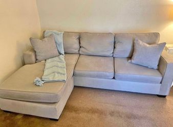 Modern Beige Sectional Chaise Sofa from Living Spaces