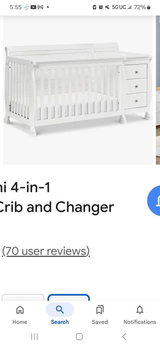 White Crib Used