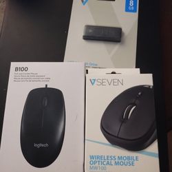 Wired And Wireless Mouse With 8gb Drive
